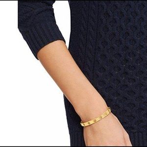 TORY BURCH logo gold cuff bracelet